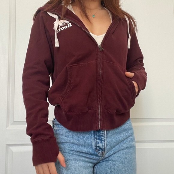 Maroon Roots Zip Up Sweater - Picture 1 of 4